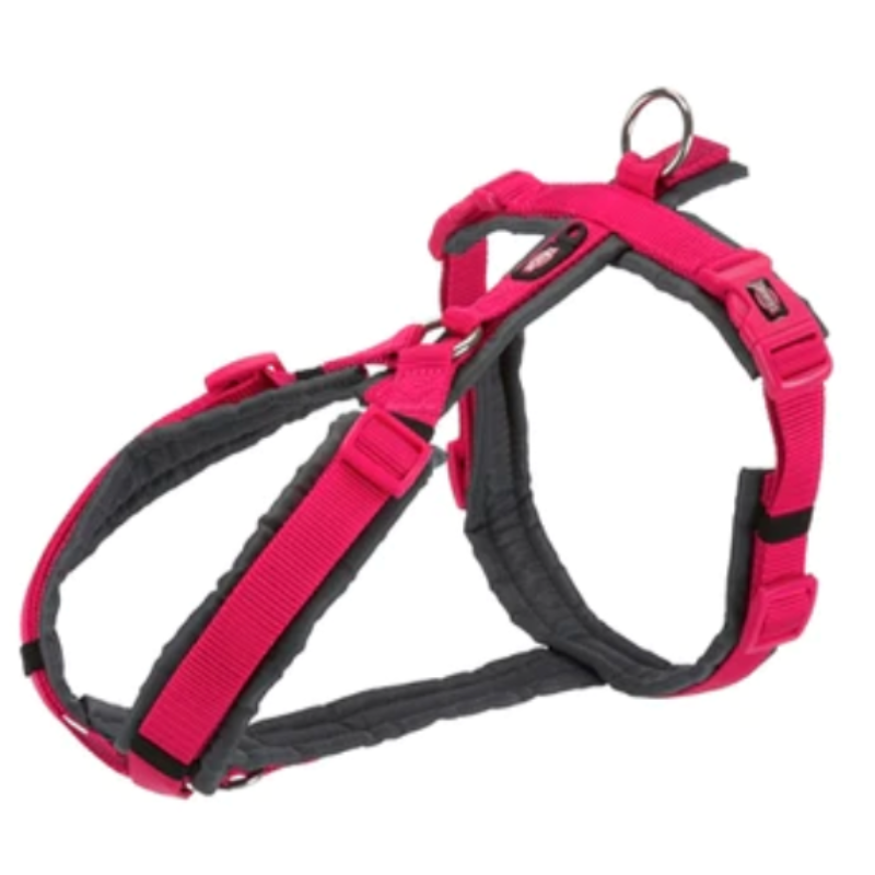 Hundegeschirr Premium Trekking Fuchsia / Grau